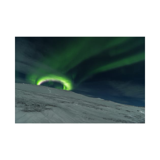 Northern Lights over Mt Nouljia in Sweden by seaearthandsky