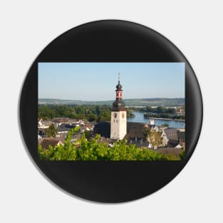 St. Martin, Rüdesheim, Rhine, Rheingau, Hesse, Germany, church Pin