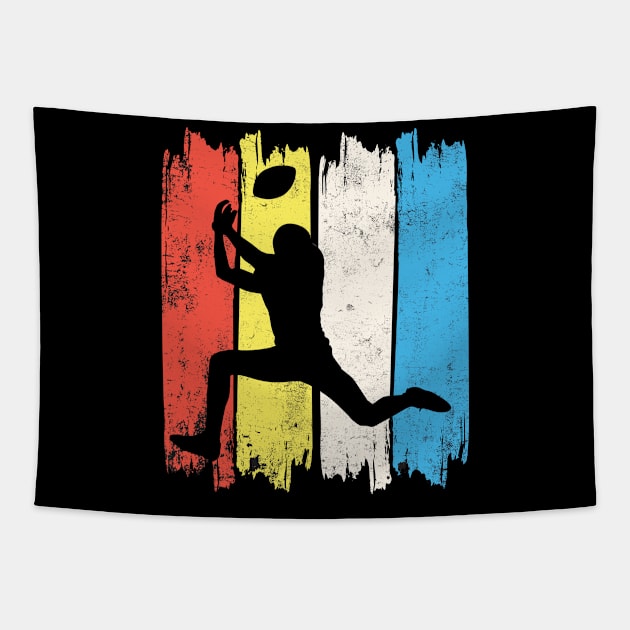 American Footballer Catch The Football - Gift Tapestry by POS