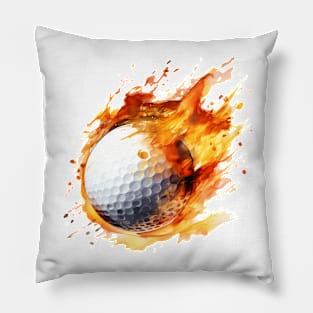 Flamming Golf Ball Pillow