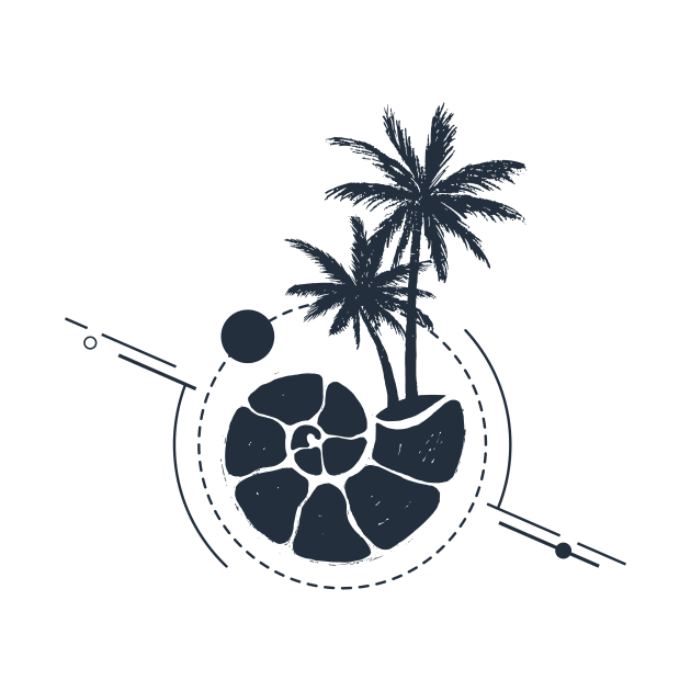 Round Shell. Summer. Geometric, Line Art Style by SlothAstronaut