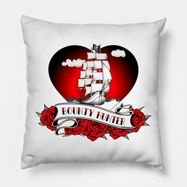 Bounty Hunter Pillow by Abandoned Ink