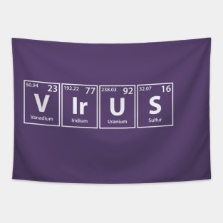 Virus (V-Ir-U-S) Periodic Elements Spelling Tapestry