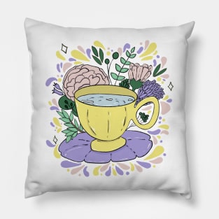 Flowers and Tea Time Pillow