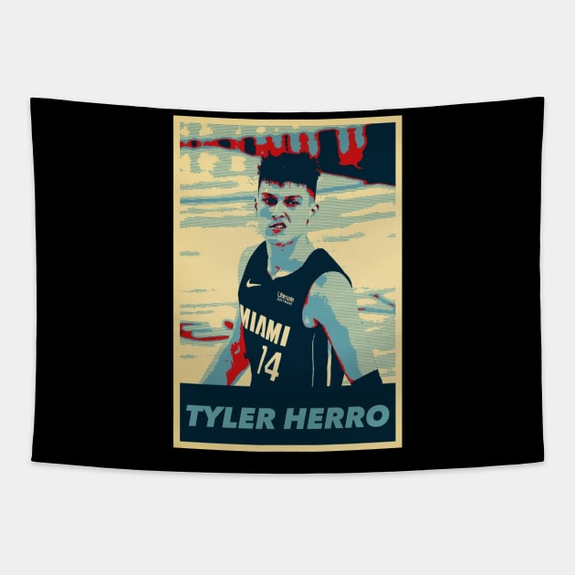 Tyler Herro Snarl Tapestry by PigunnaBilla