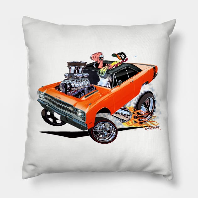 BULLSEYE 1969 Dodge Dart GTS Pillow by vincecrain