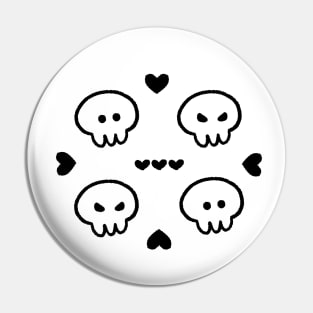 Hearts & Skulls Pin