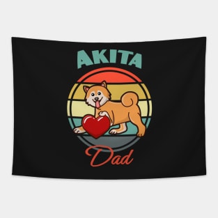 Akita Inu Dad Dog puppy Lover Cute Mothers Day Father's day Tapestry