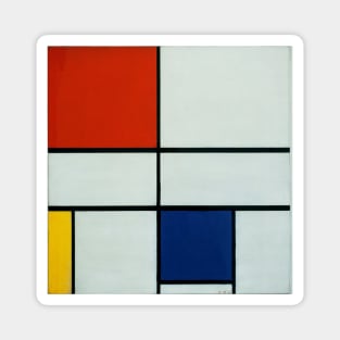 Composition C (No.III) with Red, Yellow and Blue, 1935 by Piet Mondrian Magnet