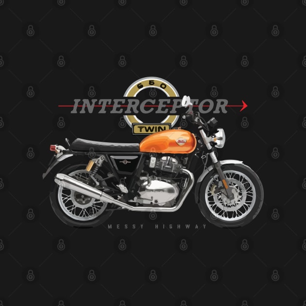 Royal Enfield Interceptor 650 18 orange, sl by MessyHighway