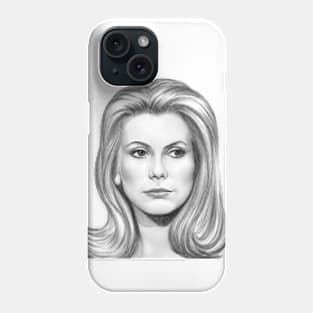 Catherine Deneuve Portrait Phone Case