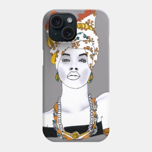 Beautiful Orange African Turban Art Phone Case