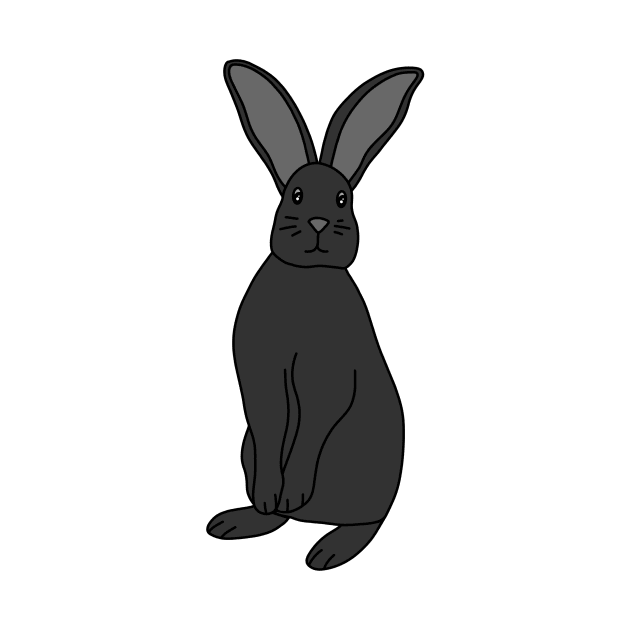 Black Bunny by Kelly Louise Art