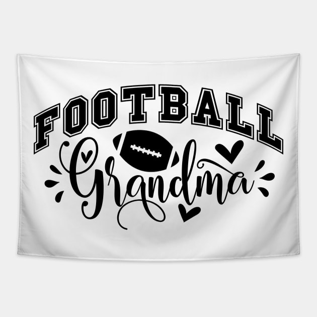 Football Grandma black Tapestry by busines_night
