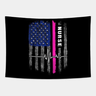 American Flag Patriotic Nurse Week Nursing Gift Tapestry