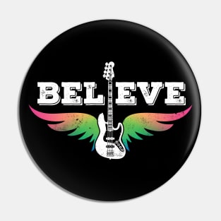 Believe Colorful Guitar J-Style Bass Guitar Pin