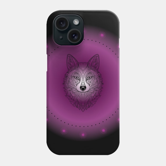 Wolf's Wisdom, Spirit Animal. Totem, Meditative. Phone Case by Anahata Realm