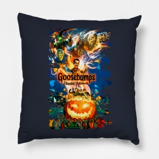 Goosebumps Haunted Halloween Halftoned Pillow