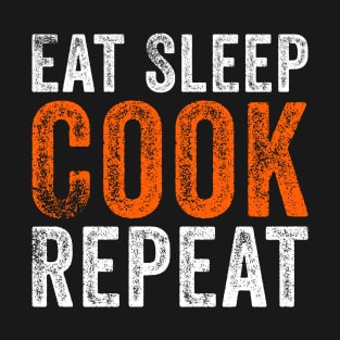 Eat Sleep Cook Repeat Cooking Chef T-Shirt