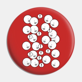 Yelling Faces Pin