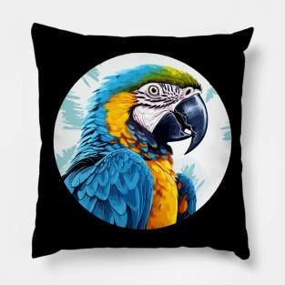 Blue and gold macaw Pillow