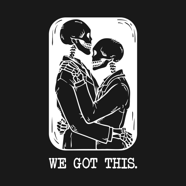 Gay Pride Men Couple Skeleton LGBT by Anassein.os