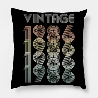 Vintage 1986 34th Birthday Gift Pillow