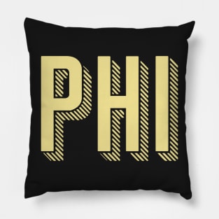 Yellow Phi Sunshine Letter Pillow