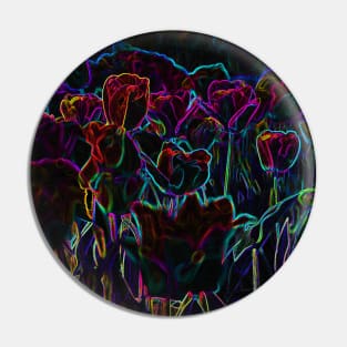 Black Panther Art - Flower Bouquet with Glowing Edges 28 Pin