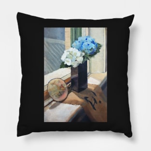 Still Life with Hydrangeas Pillow