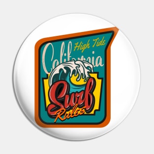 California Surf Rules High Tide Pin