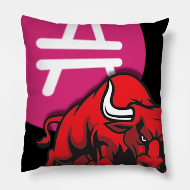 Bull Run Pillow by AMP CryptoKitty