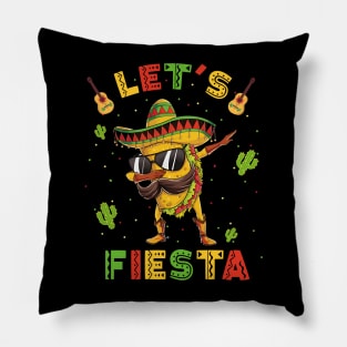 Let's Fiesta Taco Cinco De Mayo Boys Men Kids Mexican Party Pillow