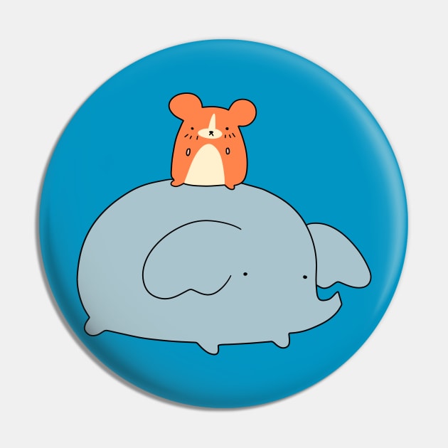 Hamster and Elephant Pin by saradaboru