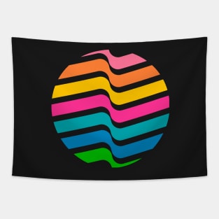 Colored Waves Tapestry