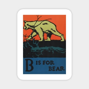 B is for Bear ABC Designed and Cut on Wood by CB Falls Magnet