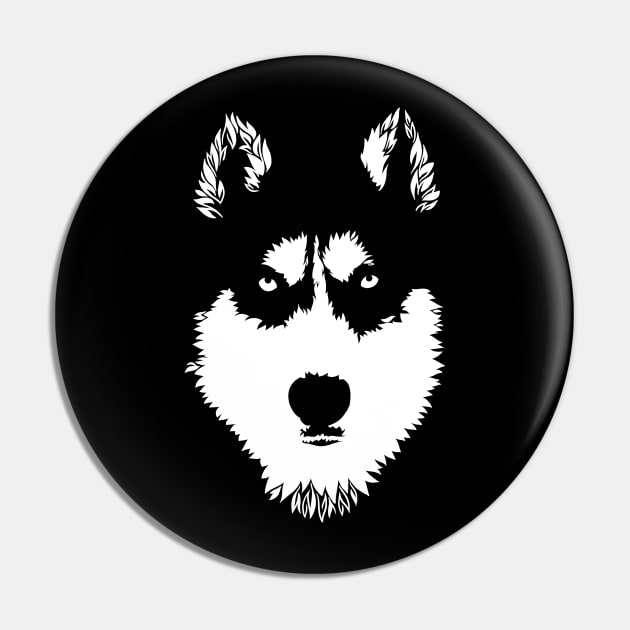 Husky Negative Space Pin by polliadesign