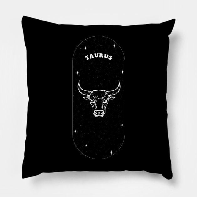 Taurus Zodiac Sign - Astrological sign Pillow by CatchyFunky