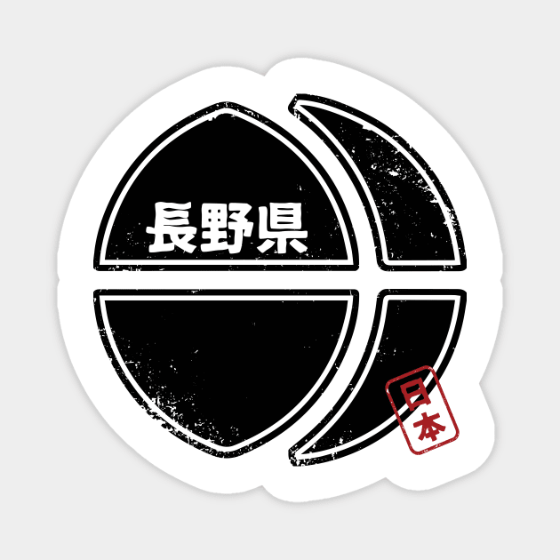 NAGANO Japanese Prefecture Design Magnet by PsychicCat