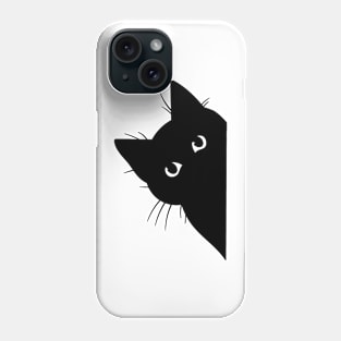 Black Cat Funny Cat Tee Gifts For Cat Lover Men Women Kids Phone Case