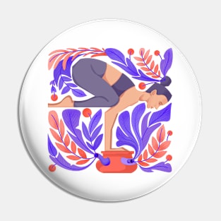 yoga girl balancing pose Pin