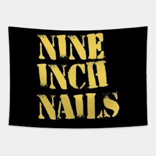 nine ich nails yellow Tapestry