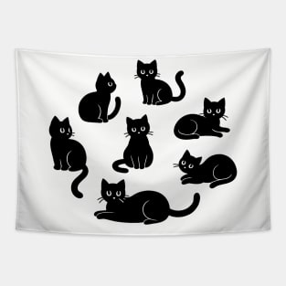 Black Cats Tapestry