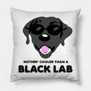 Black Lab Black Labrador Retrievers Pattern in GREEN Pillow