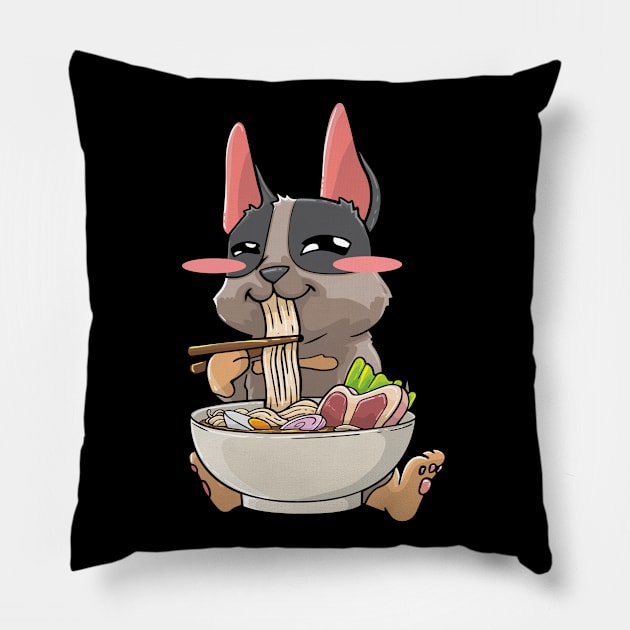 Blue Heeler Ramen Anime Kawaii Pillow by KAWAIITEE