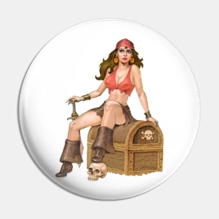 Pirate Girl Color Version Pin