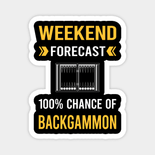 Weekend Forecast Backgammon Magnet