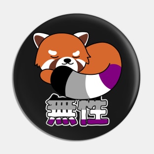 Cute Red Panda Asexual Pride Pin