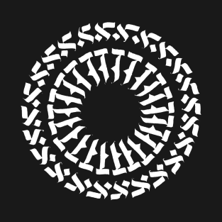 Abstract circular calligraphy T-Shirt