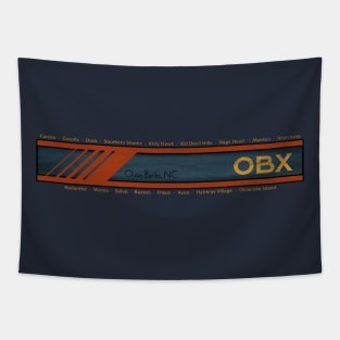 OBX Towns Light Text Distressed Tapestry